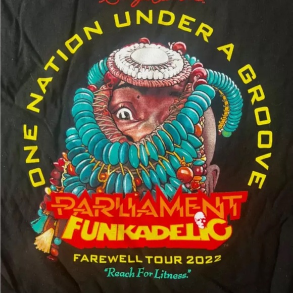 Funkadelic Chinatown Market collaboration fuzzy coat NWT + rare tour shirt - Picture 12 of 12